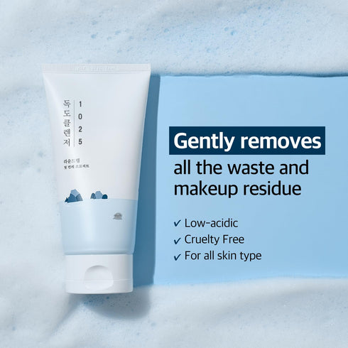 ROUND LAB 1025 Dokdo Cleanser 150ml / Moisturizing, Cleansing, Gentle, Bubbly Foam Cleanser (150ml)...