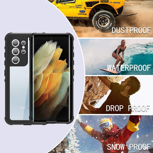 Samsung Galaxy S21 Ultra Waterproof Case, Galaxy S21 Ultra Case with Screen Protector, Heavy Duty Protective IP68 Waterproof Case for Samsung Gala...