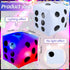 3 Pack Light up LED Jumbo Inflatable Dice Outdoor Fun Glowing Giant Inflatable Dice Set for Indoor and Outdoor Broad Game Birthday Ludo Pool Party...