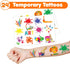 48PCS Art Party Favors 24PCS Tattoos 24PCS Slap Bracelets Wristbands Themed Birthdays Party Supplies Decorations Decor Artistry Painting Creativit...