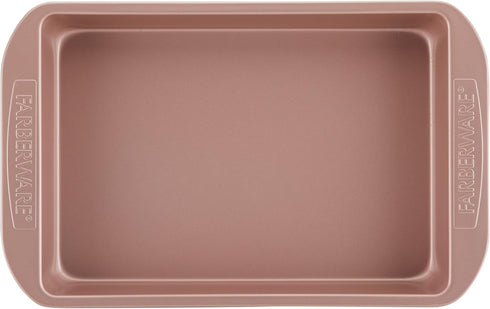 Farberware Baking Nonstick Cake Pan, Rectangle, 9 Inch x 13 Inch, Red Rose Gold...