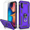 IKAZZ for Galaxy A10e Case with Screen Protector,Military Grade Shockproof Heavy Duty Protective Phone Cover Pass 16ft Drop Test with Magnetic Kic...