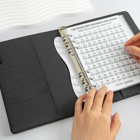 QINGHEJI 100 Envelopes Money Saving Challenge, Savings Challenges Book with Envelopes & Challenge Tracker, Motivational Process to Save $5050, 100...