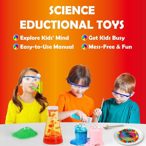 UNGLINGA 33 Experiments Science Kit for Kids, Science Project STEM Toys Gifts for Boys Girls Learning Educational Chemistry Set, Volcano Erupting,...
