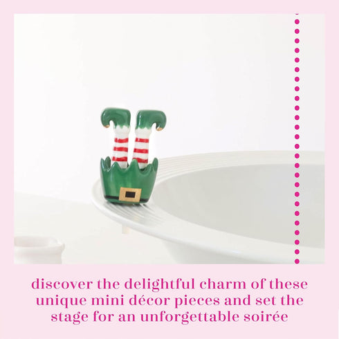 nora fleming Jingle Toes (Elf Feet) - Hand-Painted Ceramic Christmas Decor - Winter Minis for the Home and Office...