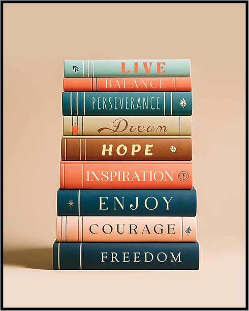 Posterizer 1 pcs-encouraging daily reminders-Motivational & Inspirational Art-Typography Art-Gift for book lovers-Decor for Home & Office- UNFRAME...