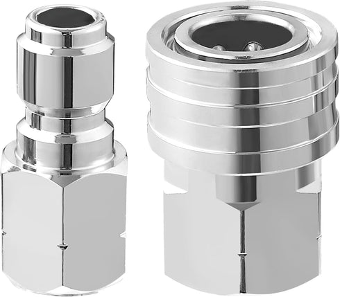 RIDGE WASHER Pressure Washer Adapter Set, 3/8 Inch Quick Connect Kit, Stainless Steel Female NPT Fitting, 5000 PSI, 2-Pack...