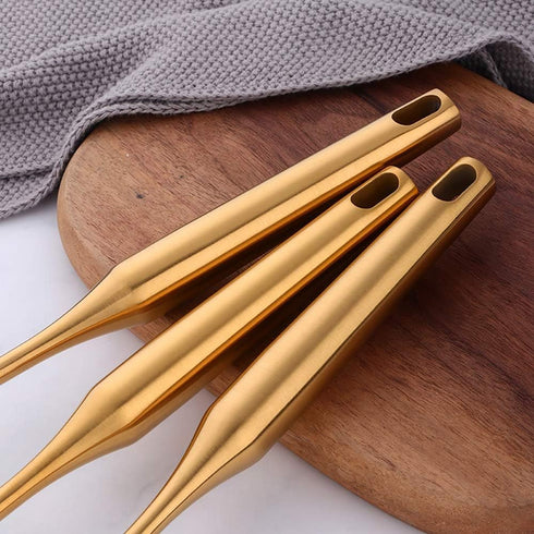 Slotted Spoon,Gold 14.69 inch Long Handle Cooking Utensil Kitchen Tool by BUY THINGS!...