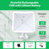 Upgraded Rechargeable 20X Magnifying Mirror with Light, Square Lighted Makeup Mirror with Magnification, 20X Suction Cup Mirror with Light, Travel...