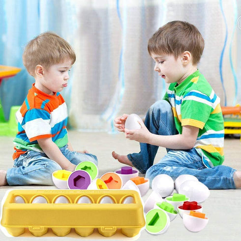 Easter Matching Eggs Connect Eggs Carton Toys Gifts for 1 2 3 Years Old Kids Toddler Baby Girls Boys Shape Color Egg Play Learn...