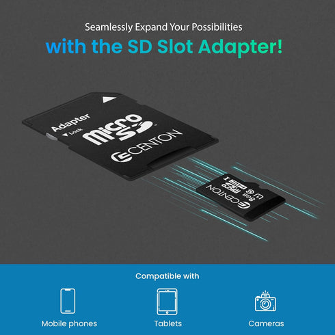 Centon microSD Memory Cards, 8GB, S1-MSDHU1-8G...