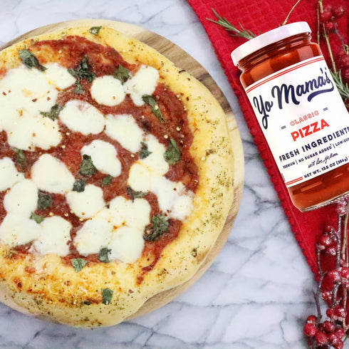 Yo Mama's Foods Keto Classic Pizza Sauce – Pack of (2) - Vegan, No Sugar Added, Low Carb, Low Sodium, Gluten Free, Paleo, and Made with Fresh Non-...