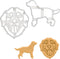 Set of 2 Labrador Retriever cookie cutters (Body & Face), 2 pieces - Bakerlogy...