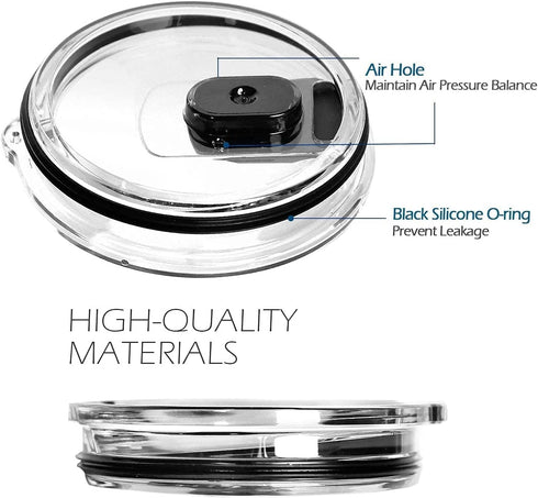 Rambler MagSlider Replacement Lid 30oz 2Pack, Magnetic Tumbler Lid Fit for Yeti Rambler...