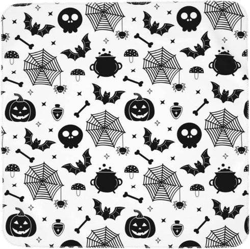 Christmas Halloween Bat Goth Pumpkin Skull Newborn Baby Swaddle Blanket Christmas Muslin Wrap Receiving Blankets Soft Large Swaddle Receiving Gift...