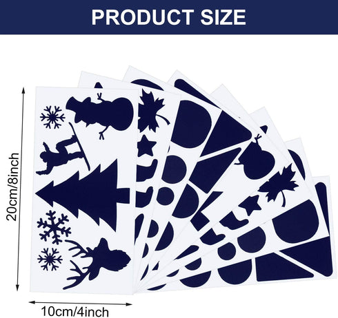 8 Sheets Down Repair Patch Fabric Patches Self-Adhesive Washable Repair Patch Kit for Clothes Bags, 4 x 8 Inches (Blue)...