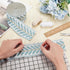 OLYCRAFT 10.9 Yards Jacquard Ribbon Trim 2.4 Inch Leaf Pattern Jacquard Polyester Ribbons Blue Leaf Jacquard Woven Embroidery Trim for DIY Sewing ...
