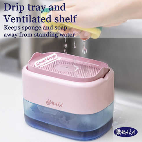 Dish Soap Dispenser for Kitchen Sink - Pink Kitchen Gadgets 2023 - dishwashing Liquid Dispenser for Kitchen - Sink Countertop Organizer - Kitchen ...