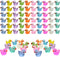 60 Pcs Mini Resin Ducks Luminous Tiny Ducks Miniature Duck Glow in The Dark for DIY Garden Dollhouse Duck Accessories Micro Landscape Aquarium Par...