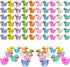 60 Pcs Mini Resin Ducks Luminous Tiny Ducks Miniature Duck Glow in The Dark for DIY Garden Dollhouse Duck Accessories Micro Landscape Aquarium Par...