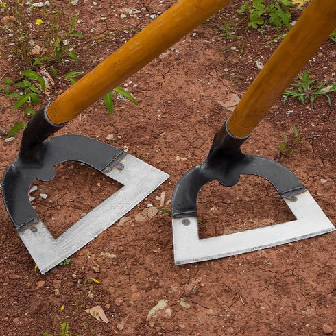 Handheld Hollow Hoe Thickened Manganese Steel Agricultural Weeding Hoe Planting Vegetable Gardening Loosening Soil Weeding Tools (M (23X14X13CM))...