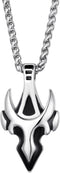 Mens Arrow Necklace Taurus Pendant Chain for Men 24 Inch Stainless Steel Chain...