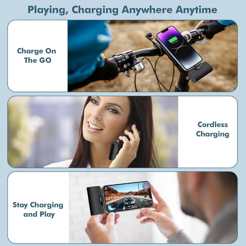 Mini Portable Charger Power Bank for iPhone, 5200mAh External Battery Charging Bank, 20W PD Fast Charging Battery Pack Portable Phone Charger for ...