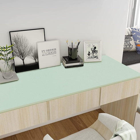 Mecpar Light Green Wallpaper 15.7" x 118" Green Contact Paper Green Peel and Stick Wallpaper Vinyl Self-Adhesive Removable Thicken Wallpaper for R...