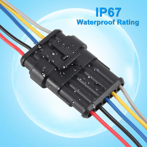 5Pair 5Pin Connector Waterproof Electrical 5 Pin Plug Auto Electrical Wire Connectors Quick Disconnect Automotive Wire Connectors Marine for Car, ...