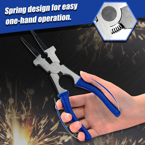 SPEEDWOX Professional MIG Welding Pliers 8 Inches 6 in 1 Multi Functional Tool Drop Forged High Carbon Steel for Scraping Spatter Gripping Drawing...