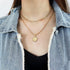 HUASAI Layer Initial Necklace for Women 18K Gold Plated Layering Paperclip Link Chain Necklace Cute Hexagon Letter Pendant Initial Choker Necklace...