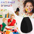 10Pcs Face Paint Sponges Painting Sponge High Density Face Painting Supplies for Art Work and Body Painting Tear Drop (Black)...
