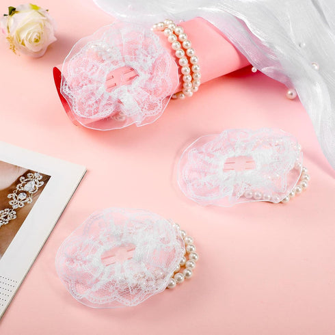 Waydress 12 Pieces Corsage Wristlet Band Elastic Pearl Wristlets DIY Stretch Pearl Wedding Wristband Handmade Corsage Accessories for Wedding Part...