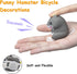 wonuu Duck Bike Bell with Light and Helmet Cute Hamster Bicycle Horn, Dashboard Decoration Hamster Toy Motorcycle Bike Bells Rubber Duck Car Dashb...