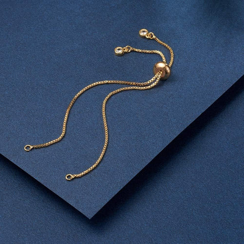 DanLingJewelry 20pcs Adjustable Slider Bracelet Slider Extender Chains with Rhinestones Ends for Jewelry Making DIY 8 Inches(226mm) G...