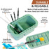 DUGATO Paint Brush Cleaner Washer, Multifunction Painting Brush Basin Holder and Organizer with Tray Palette Lid & 2 Art Sponges for Acrylic, Wate...