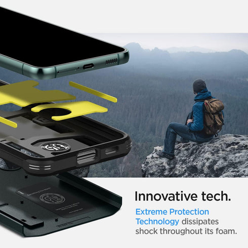 Spigen Tough Armor Designed for Galaxy S22 Case (2022) - Abyss Green......