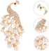 PartyKindom Peacock Brooches for Women, Rhinestone Brooch for Women Fashion Costume Props Decoration Small Gift for Party Banquet Decor...