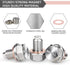M12 x 1.25 Stainless Steel Engine Oil Drain Plug with Neodymium Magnet, Copper Crush Washer Replacement for Toyota, Lexus, Nissan, Infiniti...