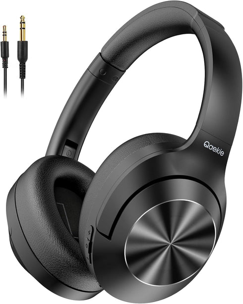 Active Noise Cancelling Headphones - Upgraded Deep Bass Wireless Over Ear Bluetooth Headphones, 80H Playtime Noise Canceling Headphones, Comfort f...
