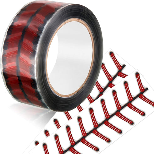 Outus 110 Yards Baseball Stitch Tape 1.9'' Wide Decorative Adhesive Baseball Tape Team Stitching Lace Packing Seam for Gift Wrapping Craft Enthusi...