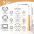 7 Pcs Achappam Mold Bunuelos Mold with Handle Rosette Iron Set Aluminum Rosette Maker Heart Star Circle Square Cookies Mold for Interchangeable He...