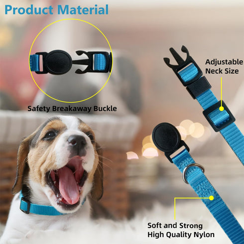 Puppy ID Collar -Identification Adjustable Collars for Newborn Dog Cat, Super Soft Nylon Safety Puppy Whelping Litter Collars for Newborn Pets (Br...