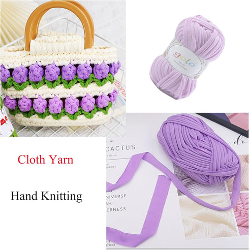 golo Yarn for Hand Knitting T-Shirt Yarn Tshirt Fabric Yarn for Beginners Cloth Yarn......