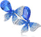 Alilang Silvery Tone Sapphire Blue Colored Crystal Rhinestones Ombre Butterfly Brooch Pin...