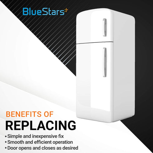 DA81-01345B & DA81-01346A Refrigerator French Door Spring and White Sleeves Pin Set Replacement by BlueStars - Exact Fit for Samsung Refrigerators Models RF267AFWP RF267HERS RF268ABBP RF268ABPN