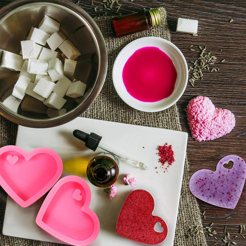 8 PCS Heart Shape Resin Mold,Round Shape Keychain Silicone Molds for Epoxy Resin DIY Keychain Decoration Homemade Dessert Fondant...