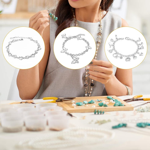 800+ Pieces Lobster Clasps and Open Jump Rings, 12 mm Lobster Claw Clasps Necklace Fasteners Hook and 5 mm Jump Rings for DIY Bracelet Necklace Je...
