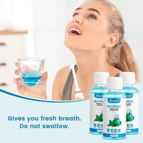 25 Travel Size Mouthwash Bulk Mini Mouthwash, Fresh Mint Portable Mouthwash Individual 1.2oz/35ml Mouthwash Bottles for Travel Toiletry Kits...