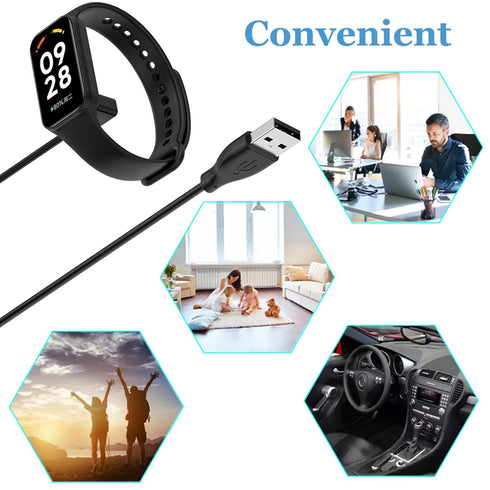 EXMART for Xiaomi Mi Band 8 Charging Cable, Replacement USB Charger for Redmi Watch 3/Watch 3 Lite/Watch 3 Active/Band 2 Smartwatch 60cm / 2ft (2)...